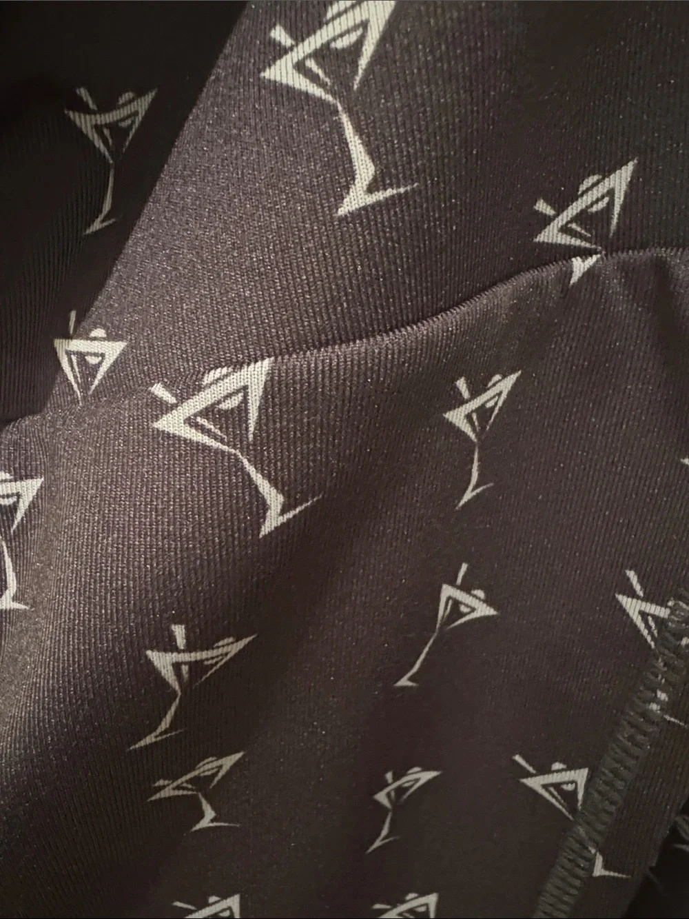 Golf Mini Skort with White Martini Print - Navy